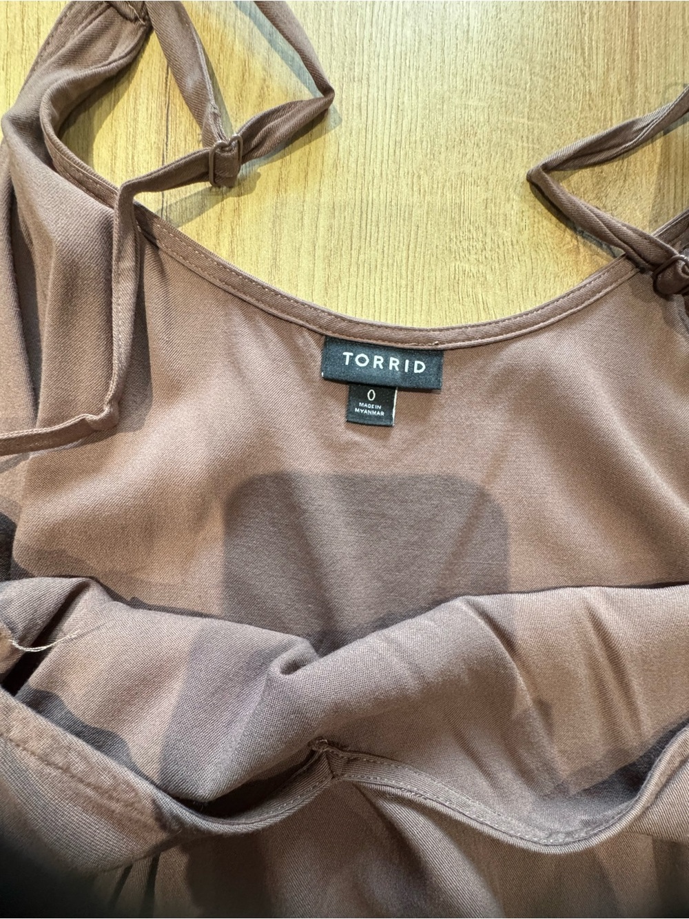 torrid Brown V-Neck Spaghetti Strap Camisole - Picture 4 of 6